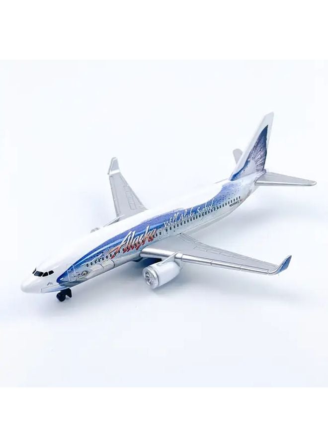 White Alaska Airplane Model Collectible Replica with Push Propeller - Image 1